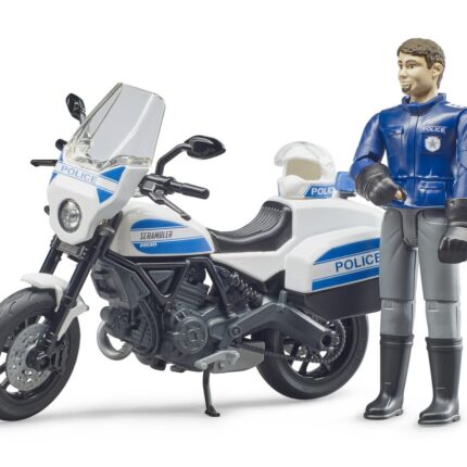 Bruder Полициски мотор Scrambler Ducati со полицаец, 1:16 – слика 2