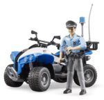 Bruder Полициски четирицикл со фигура полицаец и опрема, 1:16