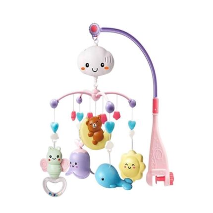 Vivakids музичка вртелешка за креветче Crib Bell со мече на месечина – слика 2