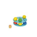 Дрвена игра Rainbow Ball Tower – кула со 30 топчиња за редење и рамнотежа – слика 4