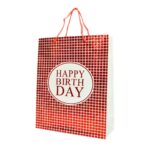 Happy Birthday decorative bag with holographic effect, 26 x 32 x 10 cm – image 2