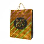 Happy Birthday decorative bag with holographic effect, 26 x 32 x 10 cm – image 3
