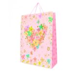 Qese e madhe dekorative dhuratash me zemra LOVE, 31 x 42 x 12 cm – foto 4
