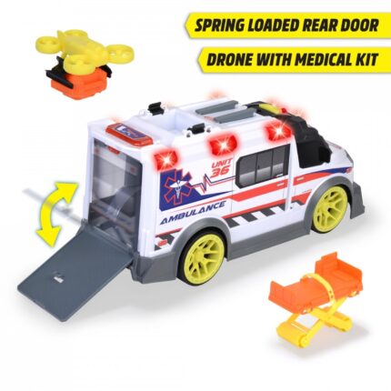 Dickie Toys Голема брза помош со дрон, светло и звук, 36 cm – слика 2
