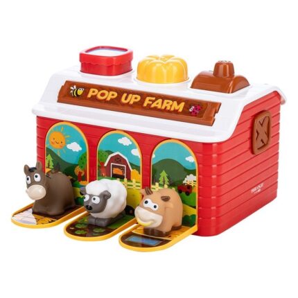 Free2Play Интерактивна фарма Pop Up Farm, 3 животни што искокнуваат и пијано