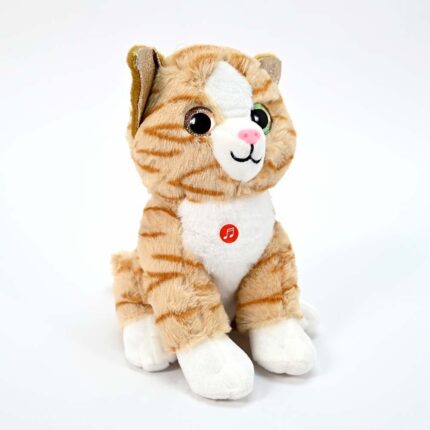 Amek Плишано маче со светкави уши што мјаука, 20 cm