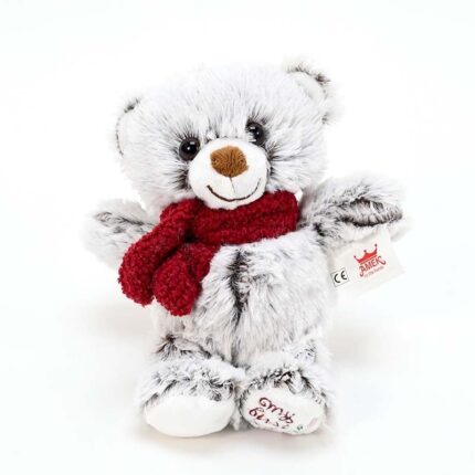 Amek Плишано мече My First Teddy со црвен шал, 19 cm