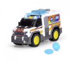 Dickie Toys Ambulancë 30 cm me lëshues disqesh, barelë, dritë dhe zë