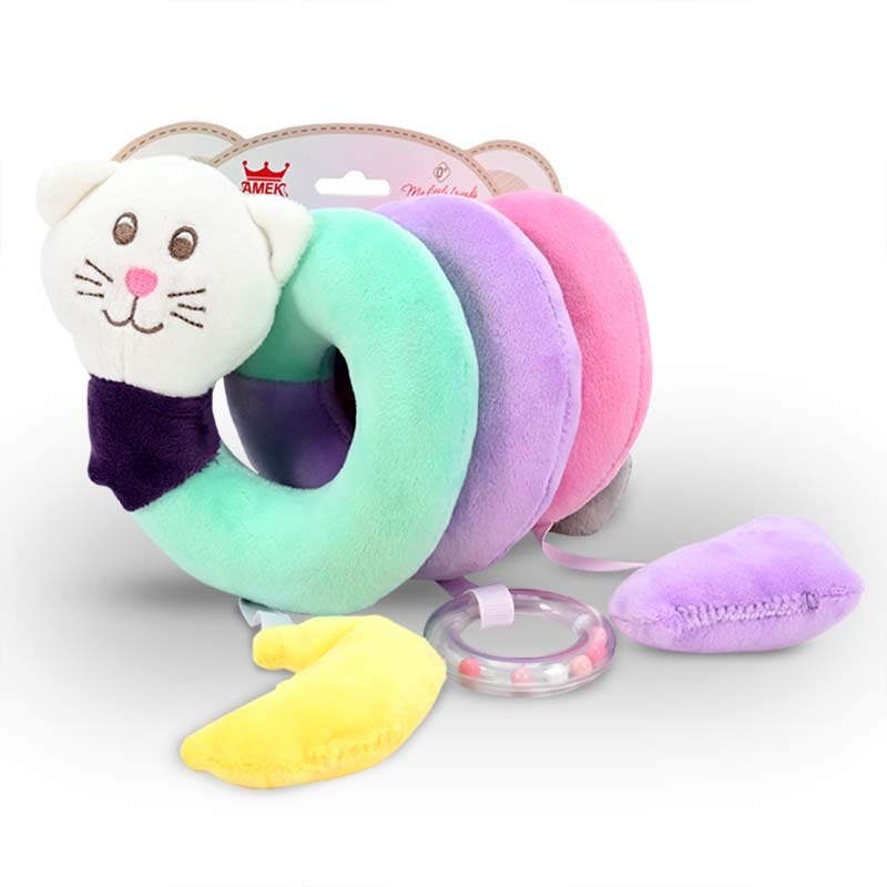 Amek soft horizontal stroller spiral with a kitten, pastel, 30 cm Amek soft horizontal stroller spiral with a kitten, pastel, 30 cm