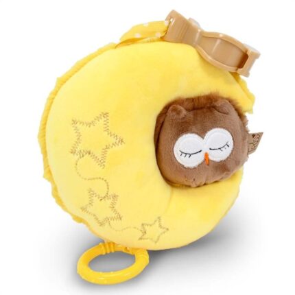 Amek Музичка мека играчка бувче на месечина Tedsy, жолта