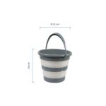 Baby Jem Кофа на склопување за бањање, 12,8 L, сива – слика 2