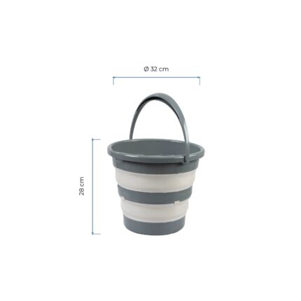 Baby Jem Кофа на склопување за бањање, 12,8 L, сива – слика 2
