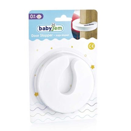 Baby Jem Заштитник стопер за врата против приклештување прсти, бел – слика 2