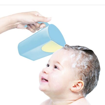 Baby Jem Сад за полевање Magic Cup со силиконски раб за миење коса, син – слика 2