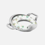 Baby Jem Mega toilet seat adapter with soft seat and handles, grey