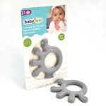 Baby Jem Мека силиконска глодалка во форма на октопод, сива – слика 2