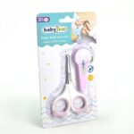 Baby Jem Ножички за нокти за бебе со заштитно капаче, розови – слика 3