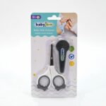 Baby Jem Ножички за нокти за бебе со заштитно капаче, сиви – слика 2