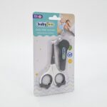 Baby Jem Ножички за нокти за бебе со заштитно капаче, сиви – слика 4