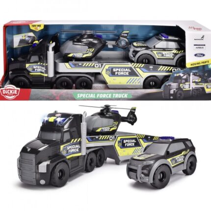 Dickie Toys Камион Special Force со хеликоптер и теренско возило, 70 cm