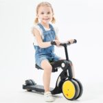 Chipolino Тротинет-трицикл All Ride 4 во 1 со седиште и педали, жолт – слика 2