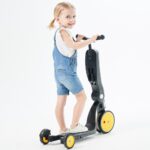 Chipolino Тротинет-трицикл All Ride 4 во 1 со седиште и педали, жолт – слика 4