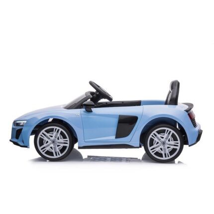 Chipolino Детска кола на акумулатор Audi R8 Spyder 12 V со далечински, сребрено-сина – слика 2