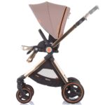 Chipolino Бебешка количка Elite 3 во 1 со автоседиште, Hummus (беж) – слика 4