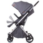 Chipolino Бебешка количка Pirouette 3 во 1 со ротирачко седиште 360°, Asphalt (темно сива) – слика 4