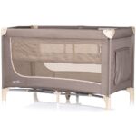 Chipolino Ariel foldable travel cot with second level, Tiramisu (beige) – image 2