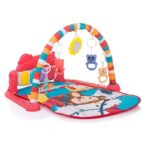 Chipolino Музичка подлога за играње Monkey со пијано и проектор, црвена