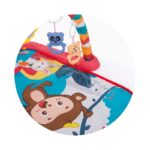 Chipolino Музичка подлога за играње Monkey со пијано и проектор, црвена – слика 3