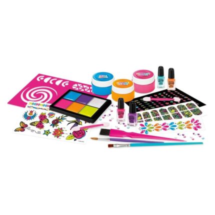 Cra-Z-Art Shimmer 'n Sparkle Сет 4 во 1 Neon Craze за нокти, коса и шминка – слика 2