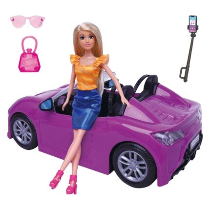 Masen Toys Кукла Anlily со спортски автомобил кабриолет и додатоци