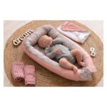Bubaba Little Birds large baby nest, 95 x 60 cm, pink-gray – image 3