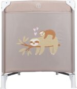 FreeON Love portable cot 120 x 60 cm, beige with sloth motif – image 2