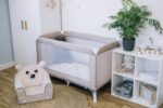 FreeON Love portable cot 120 x 60 cm, beige with sloth motif – image 4