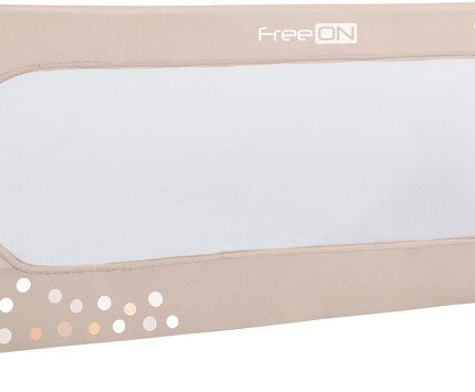 FreeON Заштитна ограда за кревет Little Dots 135 cm, беж со точки – слика 2