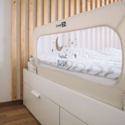 FreeON Заштитна ограда за кревет Sweet Dreams 135 cm, крем – слика 2