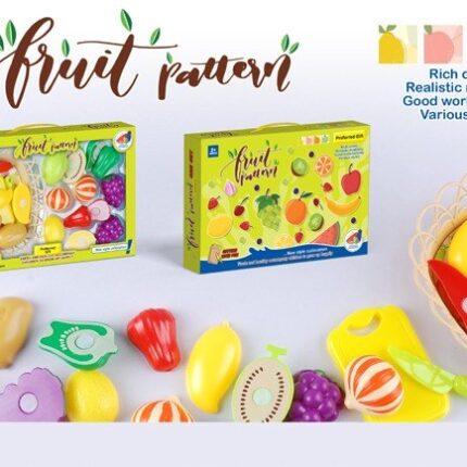 Сет овошје и зеленчук за сечење Fruit Pattern со ножче и даска