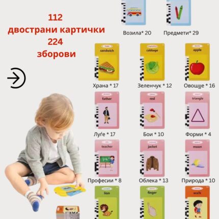 Herbi Паметни звучни картички на англиски јазик, 112 двострани картички – слика 2