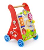 Viga Дрвена проодувалка со активности Activity Baby Walker, 45,5 x 32 x 34 cm