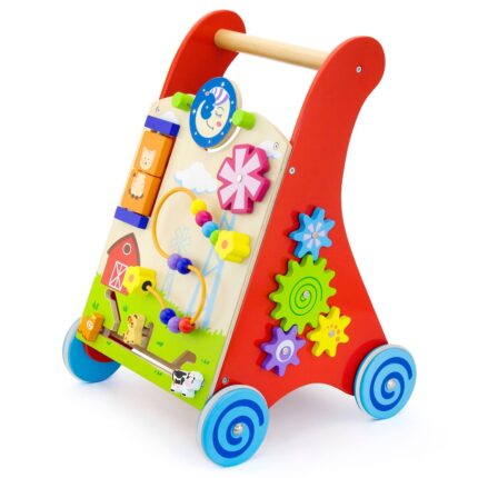 Viga Дрвена проодувалка со активности Activity Baby Walker, 45,5 x 32 x 34 cm – слика 2