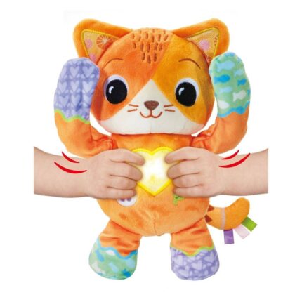 VTech Интерактивно плишано маче Peek-a-Boo, со музика и светечко срце