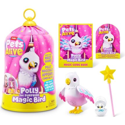 ZURU Pets Alive Интерактивна магична птица Polly со изненадување
