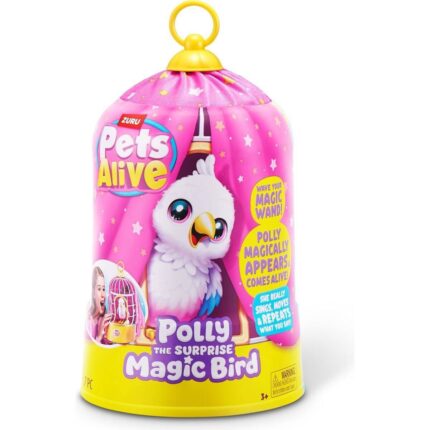 ZURU Pets Alive Интерактивна магична птица Polly со изненадување – слика 2