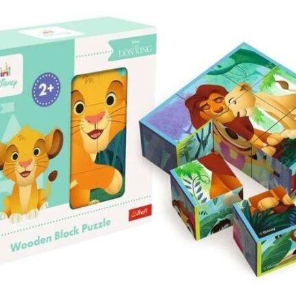 Trefl Puzzle prej druri me kube Lion King (Mbreti Luan), 9 kube