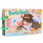 Busy Book educational book with sticky elements – colors, letters, numbers
