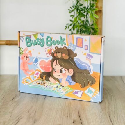 Едукативна книга Busy Book со лепливи елементи – бои, букви, броеви – слика 2
