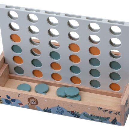 Free2Play Дрвена игра „4 во ред“ Safari, 25 x 15,5 x 15,7 cm